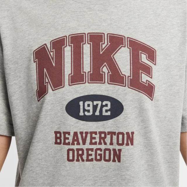 【NIKE 耐吉】短袖上衣 女 AS W NSW SS BOXY RETRO TEE GCE 運動 休閒 灰色 (IH0825063)