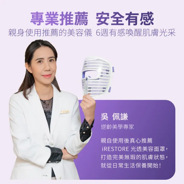 【iRestore】光透美容面罩 美容儀/面膜儀 LED面膜儀 美膚嫩膚