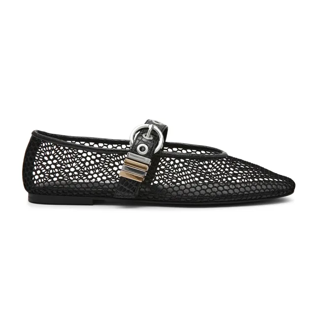 【steve madden】率性透膚網布瑪莉珍鞋 LUCIA-MESH(黑色)