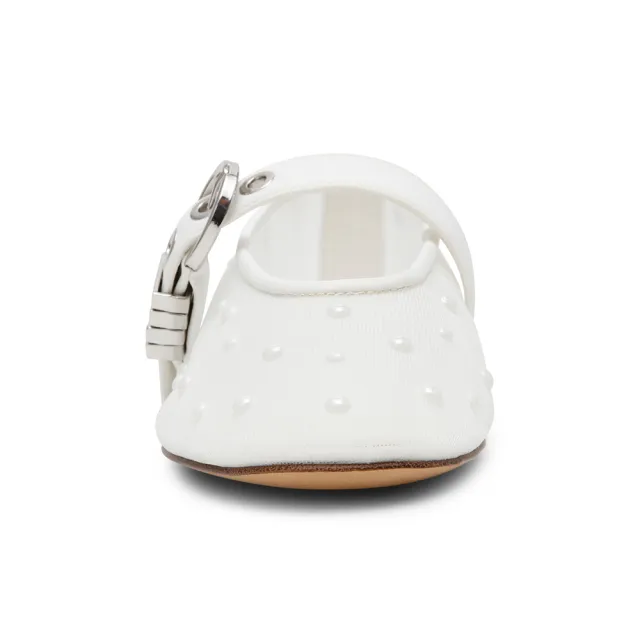【steve madden】透膚波點鉚釘瑪莉珍鞋 LUCIA-ST(白色)