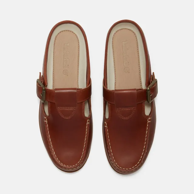 【Timberland】女款鐵鏽色Timberland R經典帆船穆勒鞋(A5MT9EM6)