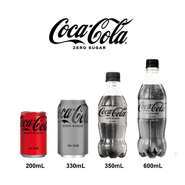【可口可樂】無糖零卡迷你罐200ml x24入/箱