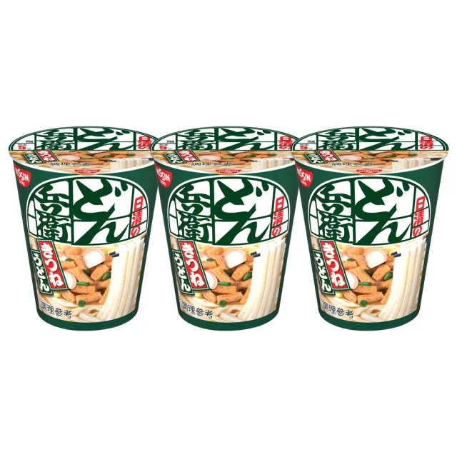 【NISSIN 日清】咚兵衛日式油豆腐烏龍麵 三入組杯麵(82g/杯 日清泡麵)
