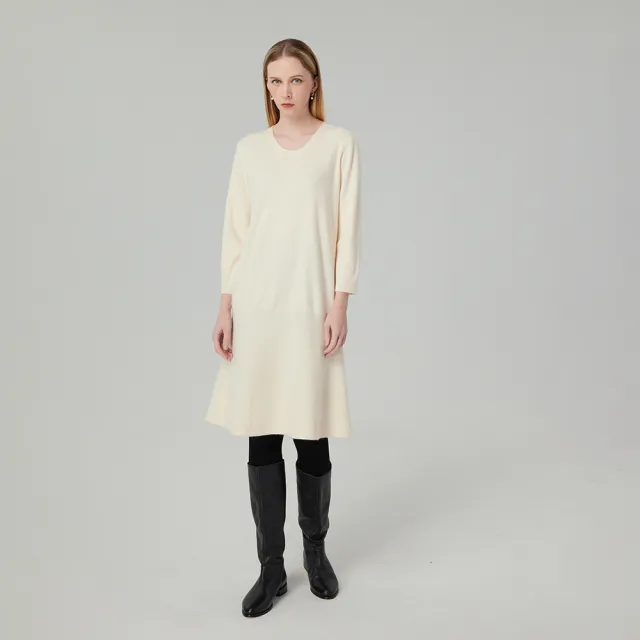 【giordano ladies】波浪下擺針織連衣裙(02464526)