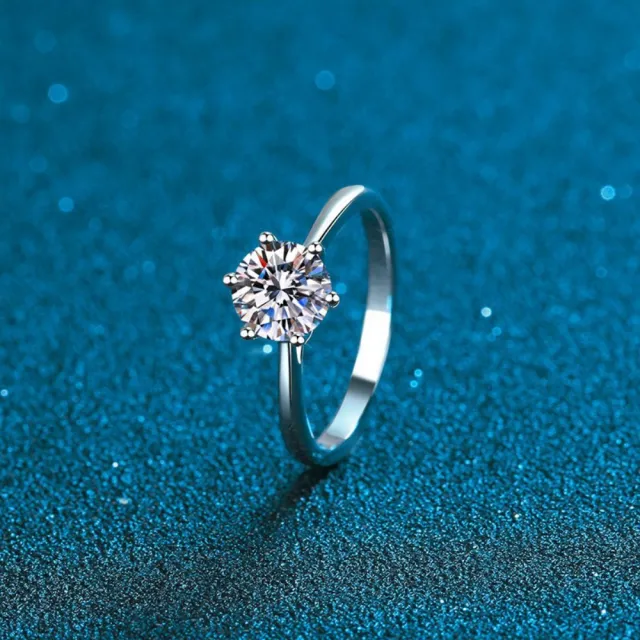 【巴黎精品】頂級莫桑鑽石戒指925純銀情侶對戒結婚戒-1克拉六角星情人開口戒女飾品k3ac125