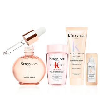 【KERASTASE 巴黎卡詩】釉光香頌玫瑰護髮精油45ml(全新上市/小粉球/柔順/抗躁/蓬彈)
