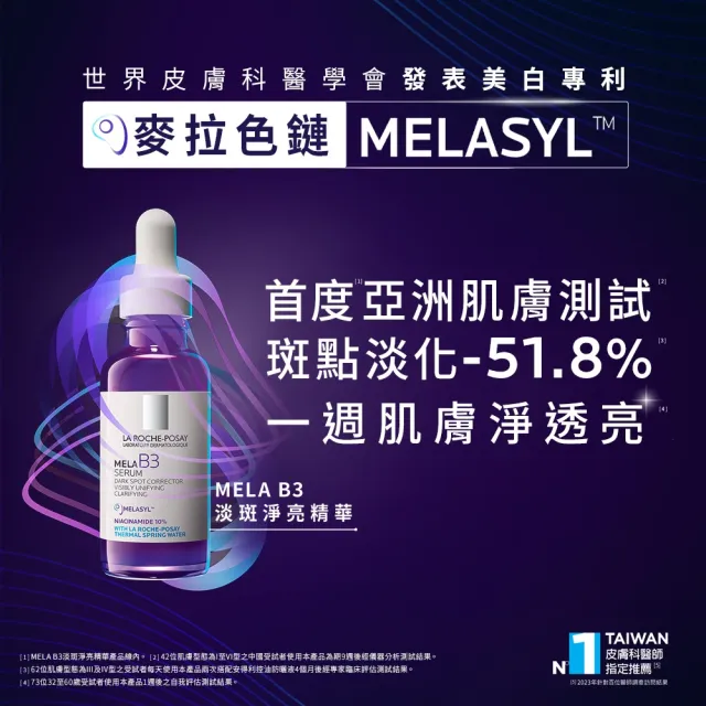 【理膚寶水】獨家限定★MELA B3 淡斑淨亮精華30mlx2 買60送60亮白超值組_I(美白/麥拉色鏈)