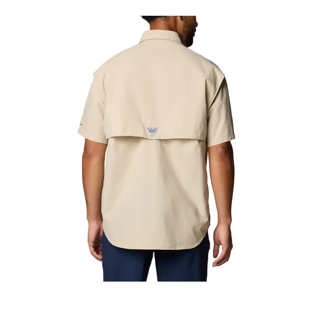 【Columbia 哥倫比亞】男款-防曬UPF50短袖襯衫-Bahama™ II S/S Shirt-卡其色(UFM70470KI/KS)