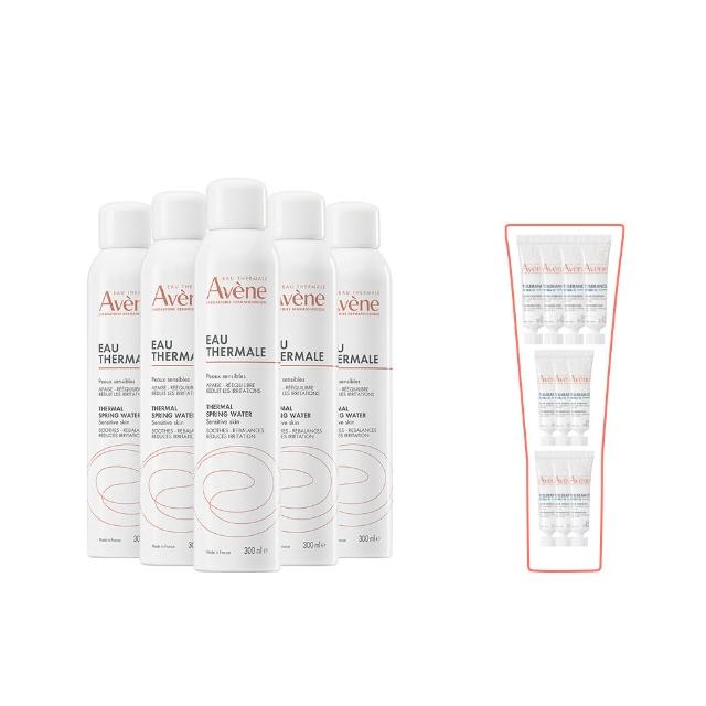 【Avene 雅漾】官方直營 活泉水穩膚噴霧300mlx5入組(保濕化妝水/舒緩乾癢敏弱)