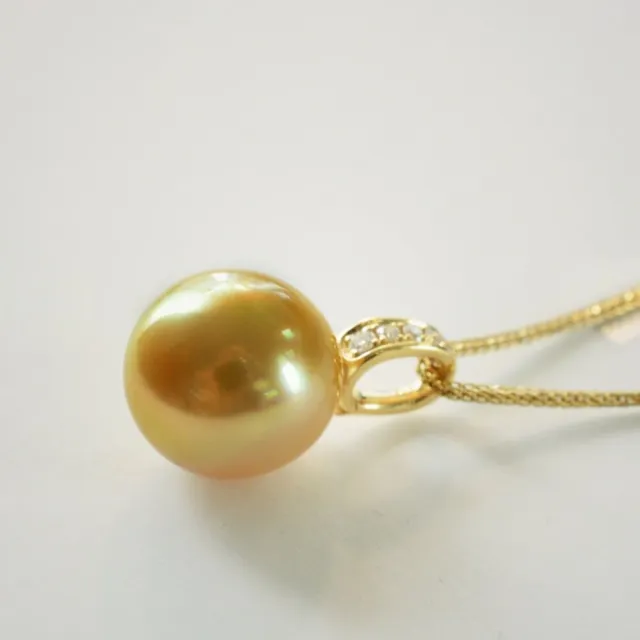 月輝珠寶 12-13mm 天然南洋金珠 18K金鑽石吊墜 正金色橢圓珍珠 強光海水珍珠 氣質優雅 送禮首選 - momo購物網 - 好評推薦 ...