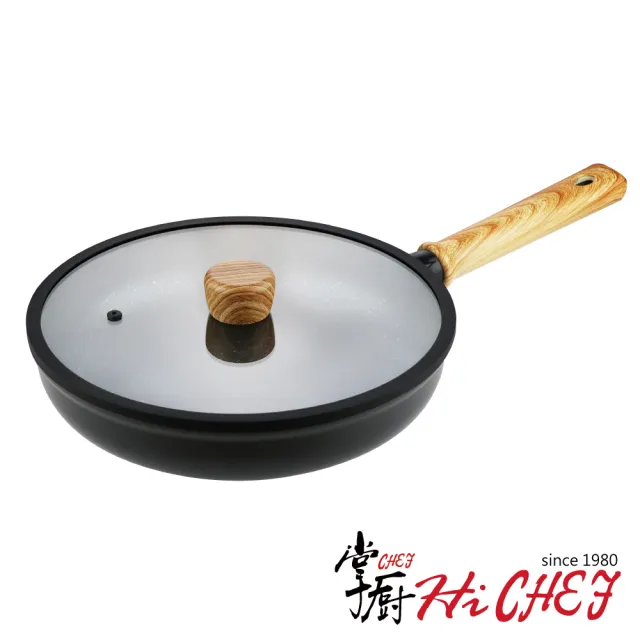 【CHEF 掌廚】森岩 鑄造不沾鍋平底鍋 28cm (IH爐/電磁爐可用)