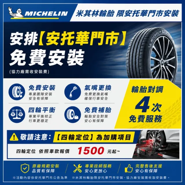 【Michelin 米其林】輪胎_ PRIMACY 5_ 225/60/17吋_舒適型輪胎 四入組 適用車款Forester Outlander(安托華)