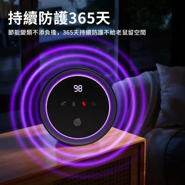 家用超聲波變頻驅鼠器 物理驅蟲器 超音波滅鼠器 蟑螂/蚊蟲/老鼠/害蟲物理驅趕（嬰兒孕婦寵物安全）