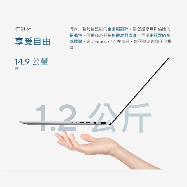 【ASUS 華碩】14吋Ultra7輕薄AI筆電(ZenBook UX3405CA/Ultra7-255H/16G/512G SSD/W11/EVO/OLED)