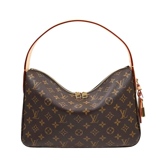 【Louis Vuitton 路易威登】M11952 Slouchy PM 掛鎖行李吊牌肩背包(棕色)