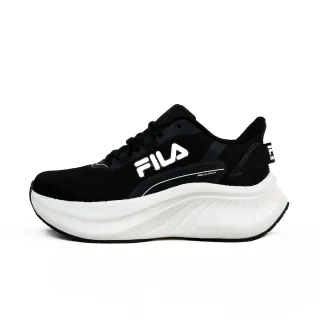 【FILA】女 慢跑鞋 運動 休閒 厚底 緩震 黑 白(5-J349Z-005)