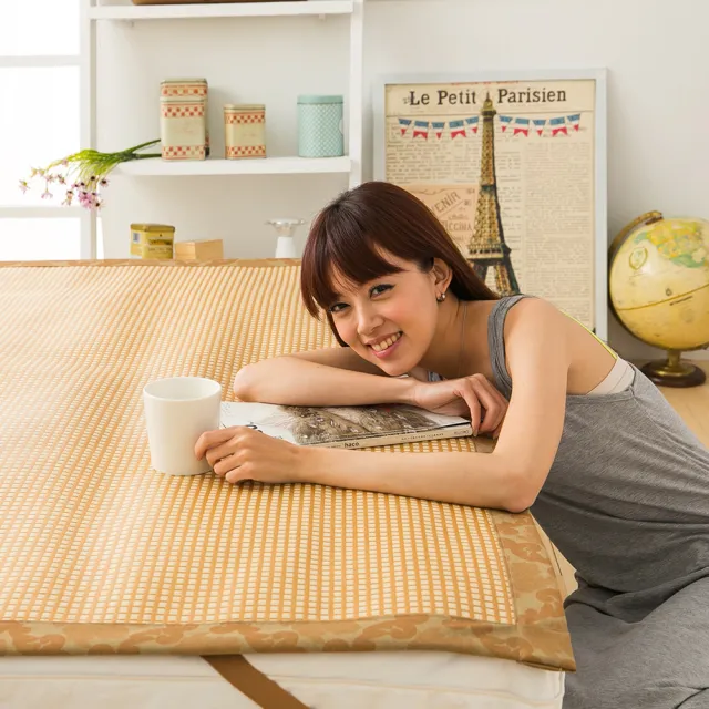 【A-nice】日本精品 3D透氣加厚 高密度 加厚編織 頂級軟藤涼蓆(3呎單人 / TWO)