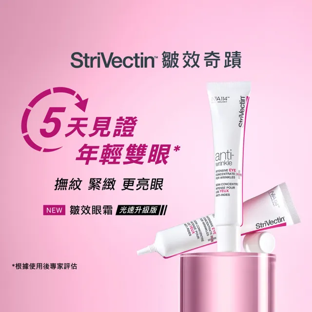 【StriVectin 皺效奇蹟】桃金日★超級皺效眼霜-光速升級版30ml(5天淡紋/臨床實證/美國眼科推薦)