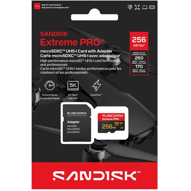 【SanDisk 晟碟】256GB microSDXC Extreme Pro 250MB/s 4K V30 SDSQXCJ-256G 手機 記憶卡