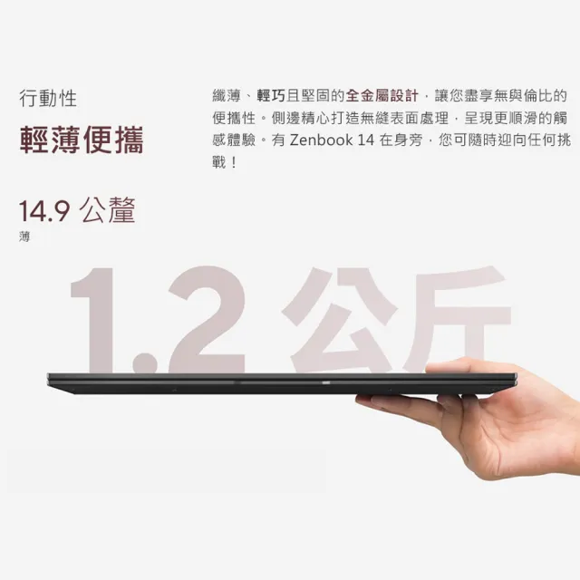 【ASUS 華碩】微軟M365組★14吋Ryzen AI 5 輕薄筆電(Zenbook UM3406GA/Ryzen AI 5-430/16G/512G/W11/OLED)