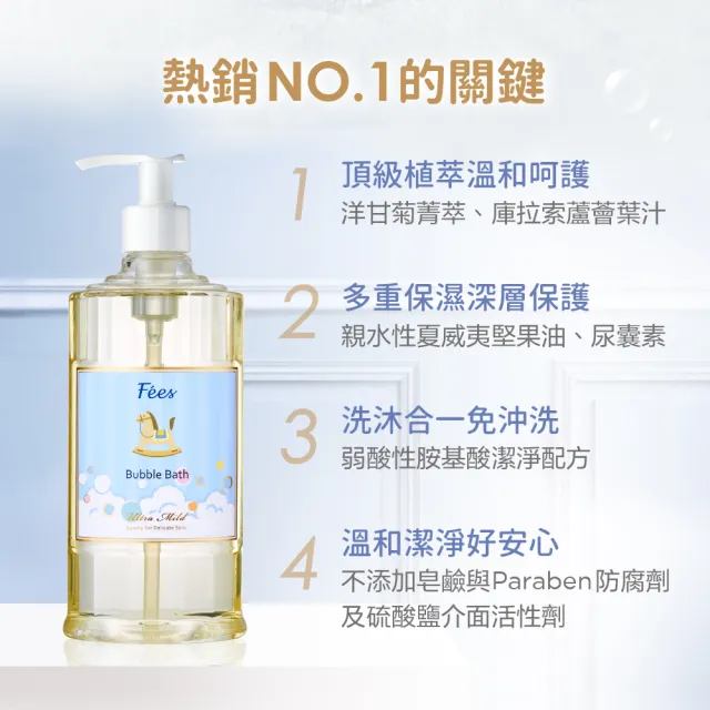 【Fees 法緻】嬰兒柔護泡泡露600ml