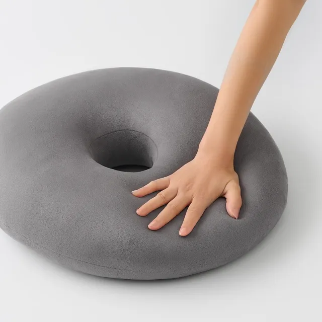 【MUJI 無印良品】甜甜圈抱枕 寬45x長45x寬度/厚度20cm(2入組)