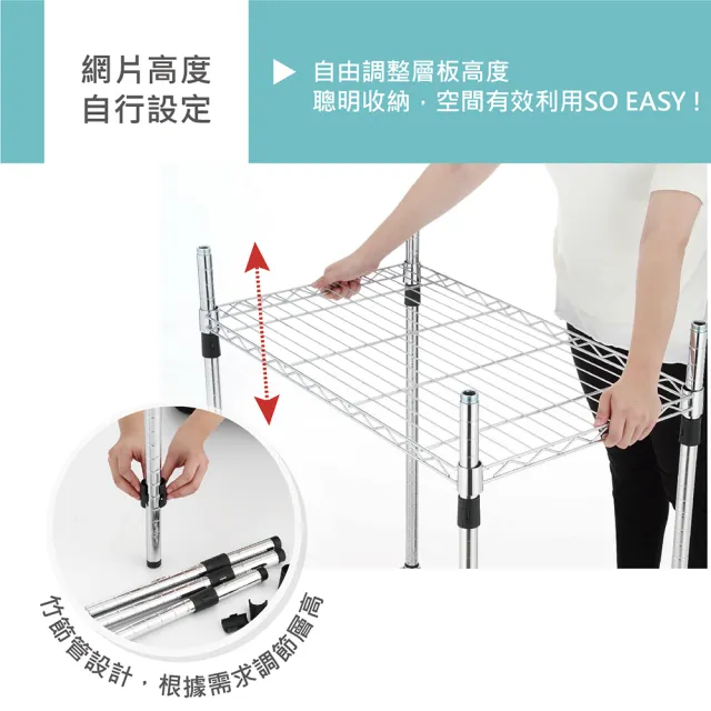 【KIWISH】鐵架MIT四層置物架60x46x150cm-雙色(四層架/鐵架/收納架/層架/置物架/廚房架/鐵力士架)
