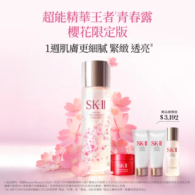 【SK-II】官方直營 青春露櫻花限定版(青春露230ml/緊緻/透亮/臉部保養/櫻花瓶)