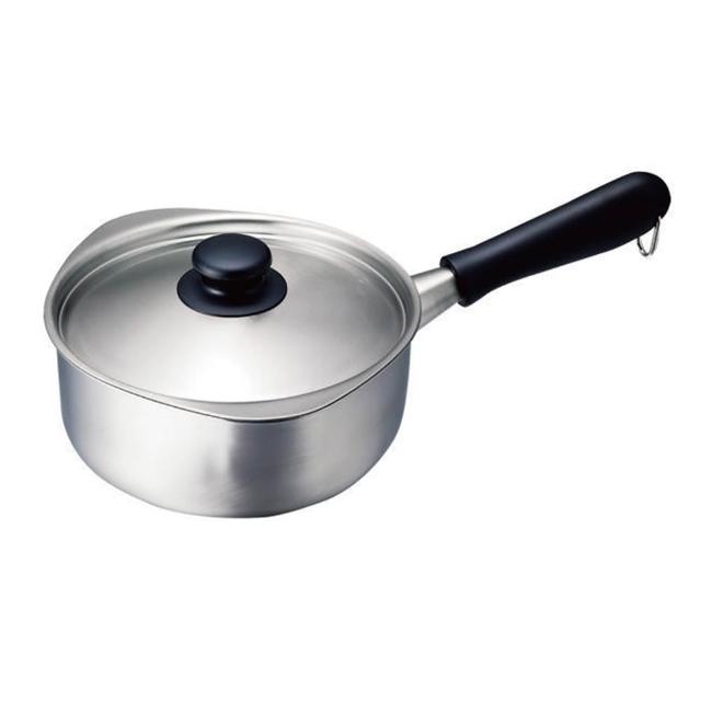 【IUSE】日本製 柳宗理 三層鋼單手鍋18cm/附蓋(IH適用．絕佳導熱)
