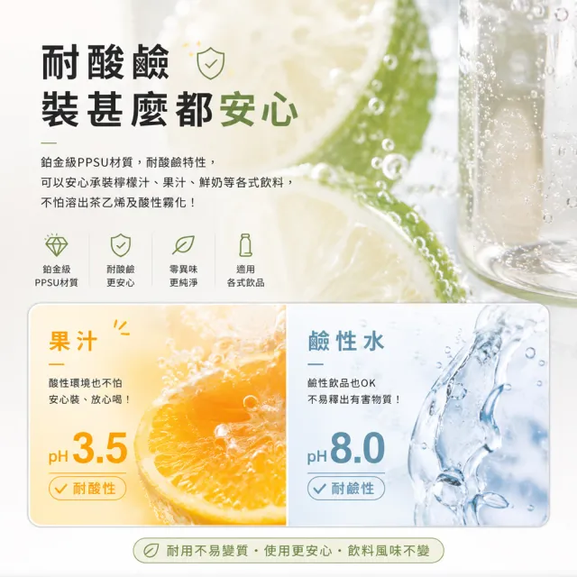 【IKUK艾可】2入組-德國材質PPSU兩用水壺830ml-附粗吸管水壺(吸管杯/直飲杯/環保杯/運動水壺/兩用水壺)