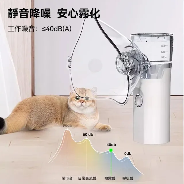 霧化機 寵物加濕器 寵物噴霧器 貓咪霧化器（充電款）(靜音降噪/貓狗通用/含配件)