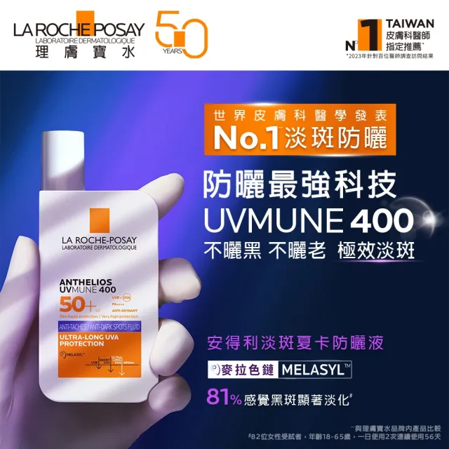 【理膚寶水】全新防曬!戶外全能雙入組★安得利UVAIR空氣感極效精華防曬+安得利淡斑淨亮極效夏卡防曬液_B