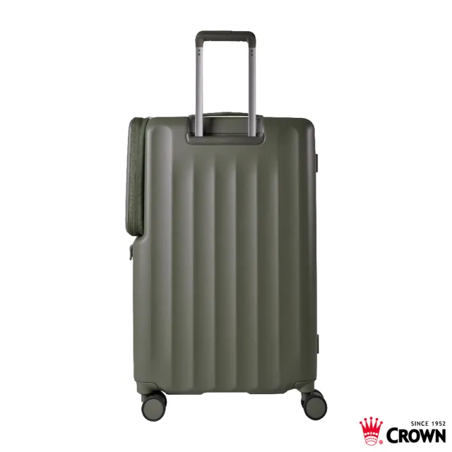 【CROWN 皇冠】WAVE 29吋 側袋磁吸行李箱 (前開式/拉桿箱/旅行箱/密碼鎖)
