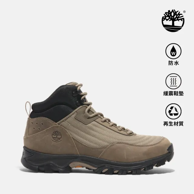 【Timberland】男款米色Mt. Maddsen防水中筒健行鞋(A6CH5EMI)