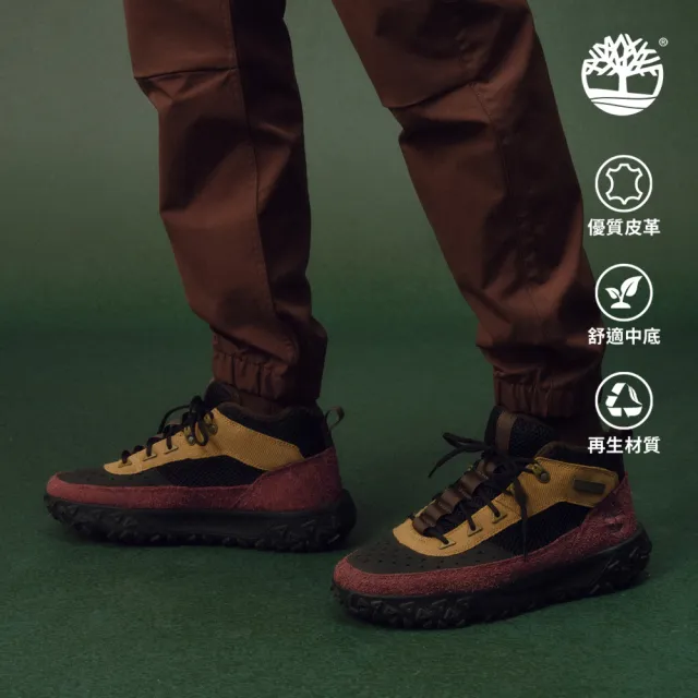 【Timberland】男款灰黑色Motion 6中筒健行鞋(A6CW1A6M)