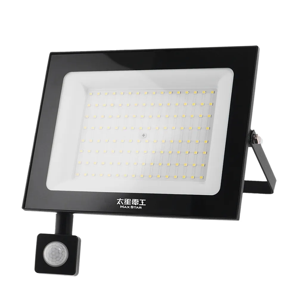 【太星電工】100W LED感應投射燈/全電壓110V-220V(自動感應開關 簡易防盜威嚇 適用家庭/公司/商場)