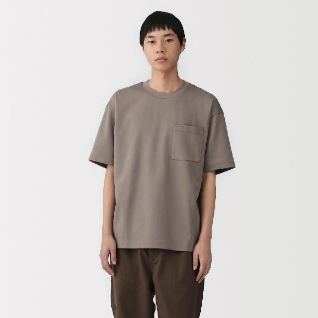 【MUJI 無印良品】男涼感寬版短袖T恤(白色/淺灰/灰白/黑色/淺藍/煙燻綠/深摩卡棕)