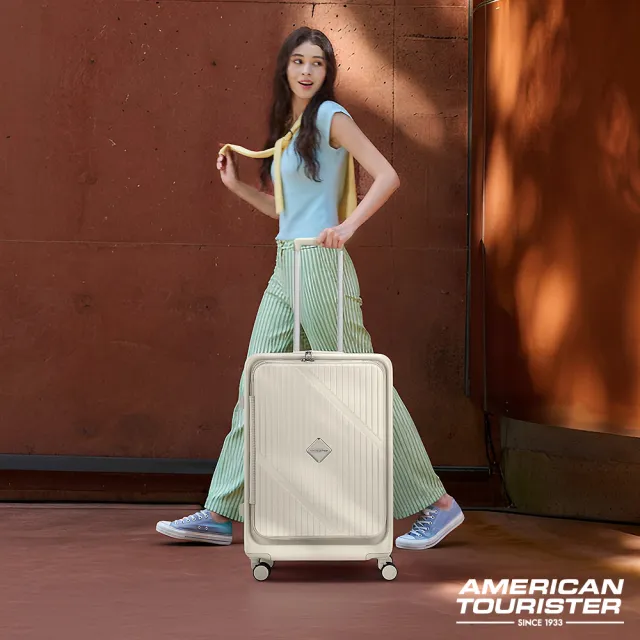 【AMERICAN TOURISTER 美國旅行者】28吋 VELOX 前開式/上掀式可擴充一鍵煞車輪行李箱/旅行箱(多色可選)