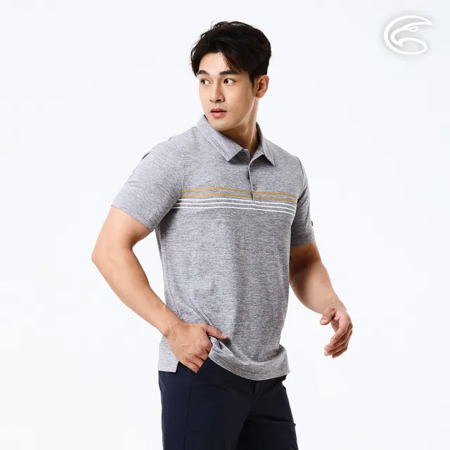 【ADISI】男輕量散熱超透氣抑菌消臭POLO衫 AL2611015 麻灰 M-3XL｜吸濕排汗 快乾 防臭 輕量 排汗衣