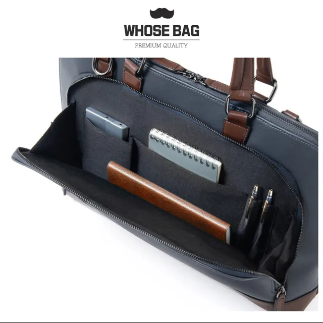 【WHOSE BAG】雙11 真皮商務公事包｜頭層牛皮手提側背包 大容量筆電包 通勤出差男女適用 NO.WBSA
