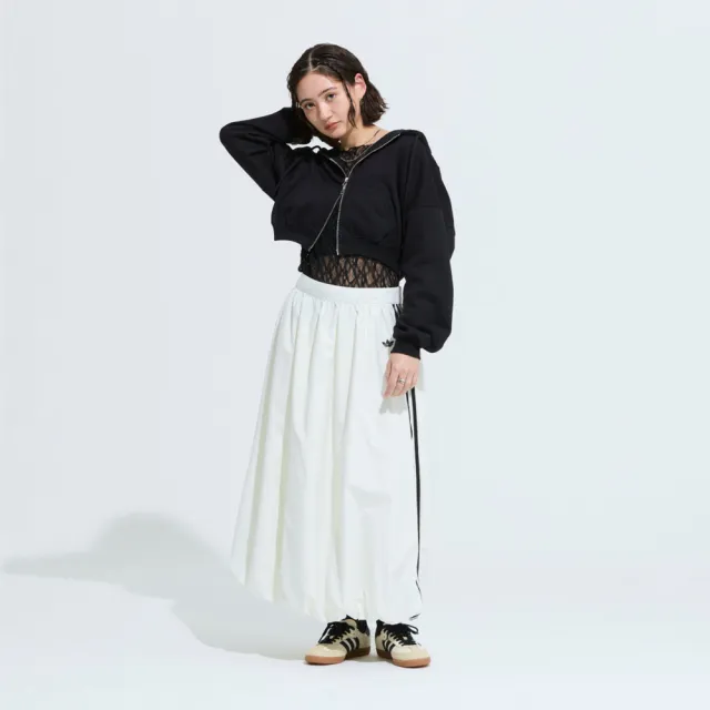 【adidas 愛迪達】Balloon L Sk 女 長裙 白 蓬鬆 柔軟 燈籠長裙(KE3441)