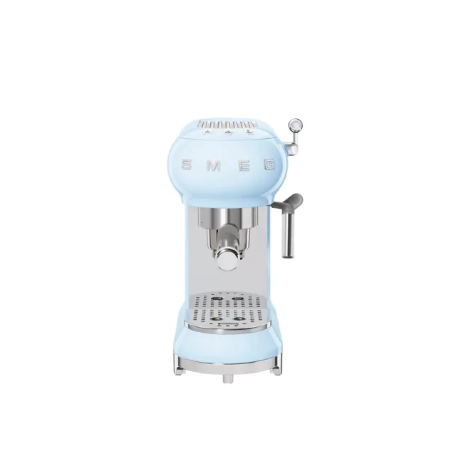 【SMEG】義大利半自動義式咖啡機-粉藍色(ECF01PBUS)