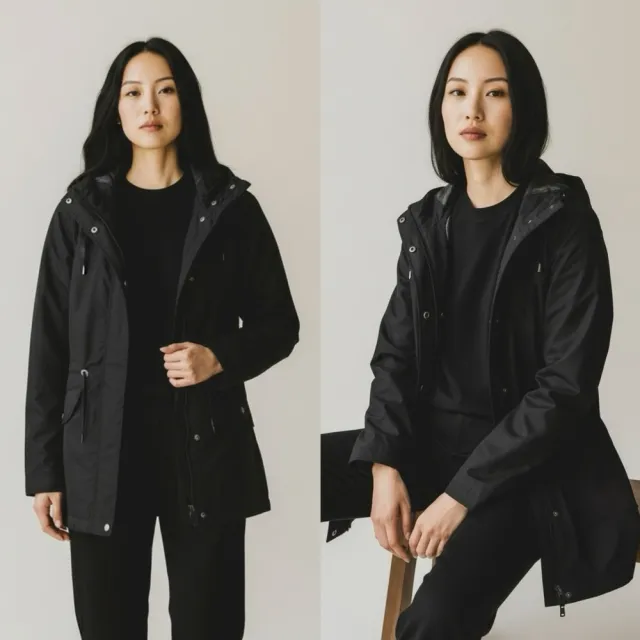 【HUNTER】經典英倫風 Hunter 大衣 棉質 風衣 連帽外套 防潑水 薄外套 男女皆可 收腰 中長版外套(1584)