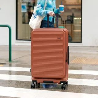 【American Explorer 美國探險家】25/30吋 上掀行李箱 TSA鎖 前開式 可擴充 PC材質 雙排輪 CF62/CF8 旅行箱