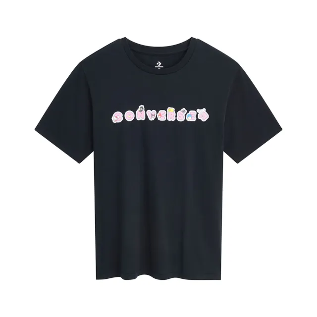 【CONVERSE】Hello Kitty Sticker Tee 男女款 黑色 三麗鷗 短袖 CVM5T517-BLK