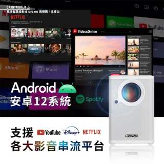【SANSUI 山水】戶外露營 高清智慧投影機 SPJ-M6 投影機 無線投影機 1080P 4K 1年保固