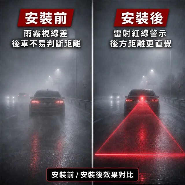【SMILE】激光燈 車尾煞車燈 剎車燈雷射 車後燈 165-CLL(雷射煞車燈 防追撞尾燈 警示燈)