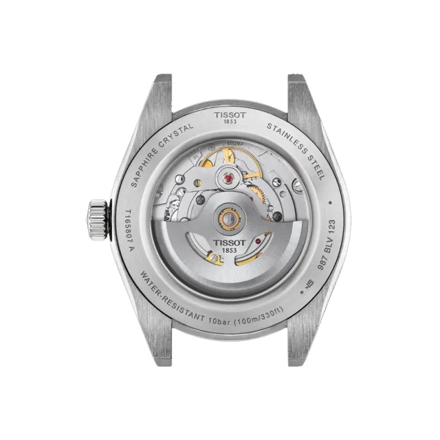 【TISSOT 天梭】GENTLEMAN系列 鈦游絲 經典機械腕錶 38mm 錶 週年慶 雙11 (T1658071109100)