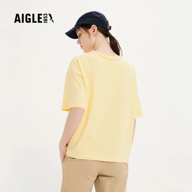 【AIGLE】女 抗UV有機棉短袖T恤｜AG-4P219(女T恤 有機棉 防曬 抗UV)