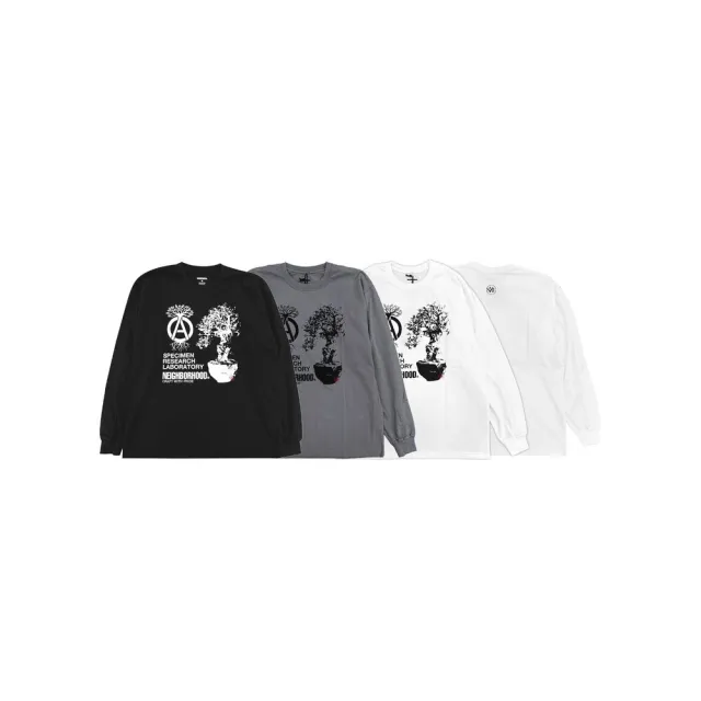 【NEIGHBORHOOD】Neighborhood Srl. Tee Ls - 1 黑/灰/白 塊根 長袖Tee 252PCNH-LT19